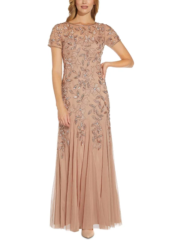 Today Only – Don’t Miss It!Womens Embellished Maxi Evening Dress