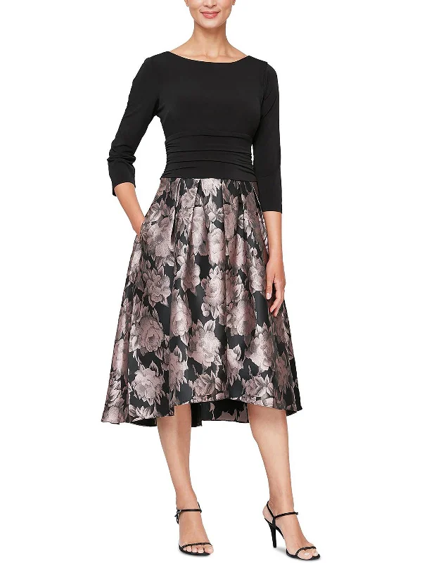 Snag the Best Prices Now!Womens Floral Hi-Low Cocktail and Party Dress
