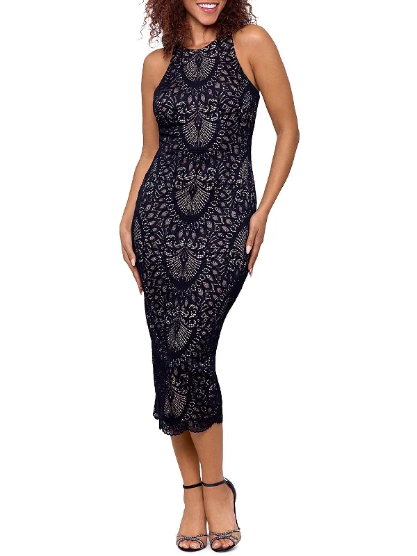 Act Fast – Limited Time Savings!Womens Lace Midi Halter Dress