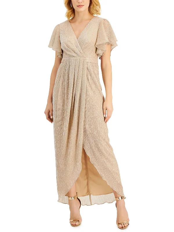 Shop Now and Save!Womens Metallic Maxi Evening Dress