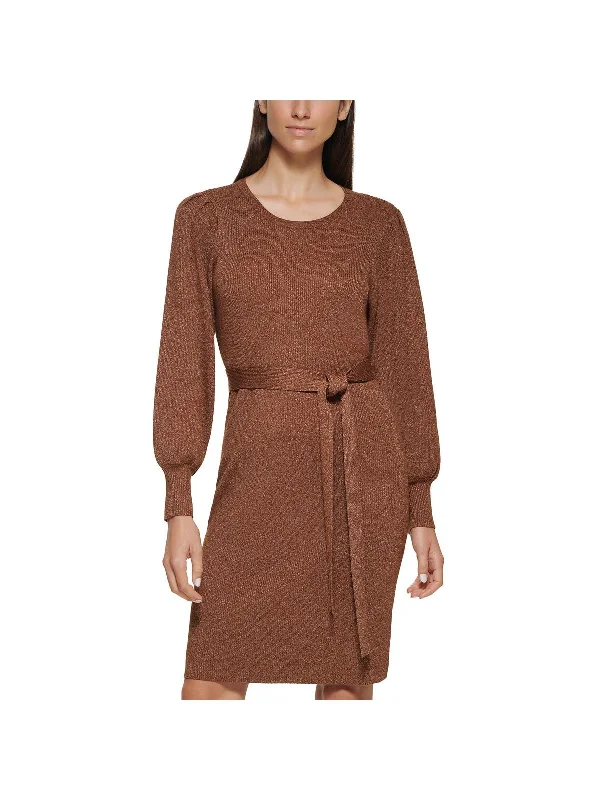 Shop Early, Save Big!Womens Metallic Midi Sweaterdress