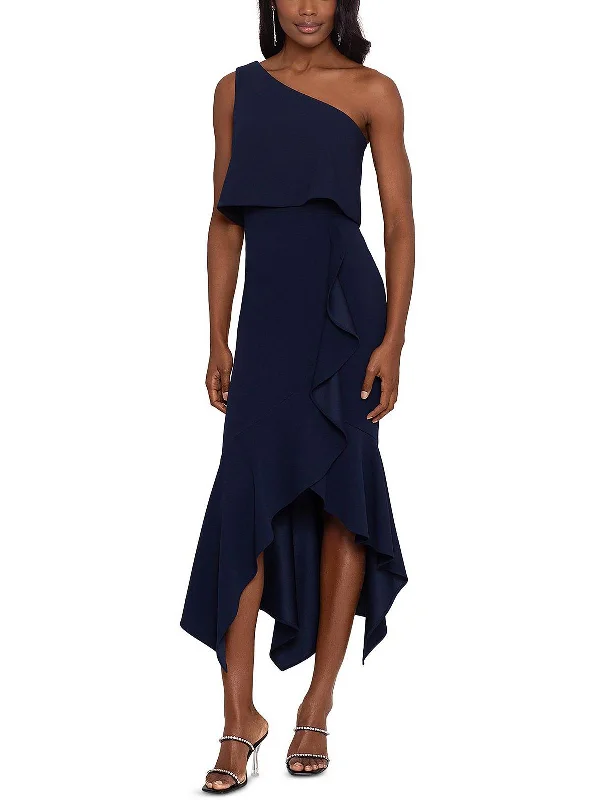 Shop Now and Save!Womens One Shoulder Pop Over Cocktail and Party Dress