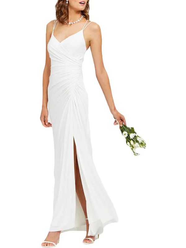 Shop Today, Save Tomorrow!Womens Ruched V-Neck Evening Dress