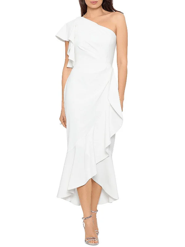 Act Fast – Limited Time Savings!Womens Ruffled One Shoulder Evening Dress