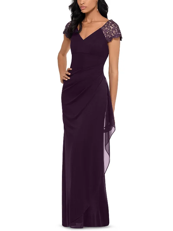 Special Discounts Inside!Womens Short Sleeve Long Evening Dress