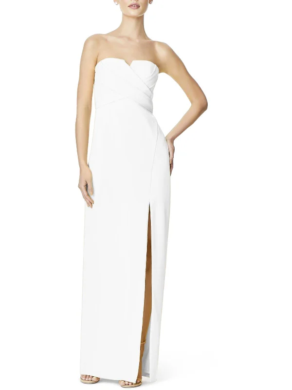Special Offer – Act Fast!Womens Split-Neck Crepe Evening Dress