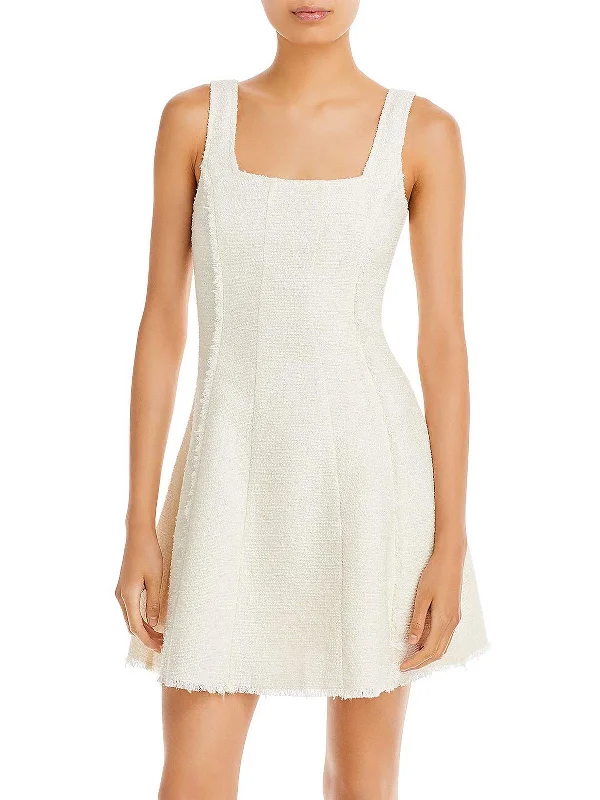 Best Price of the Season!Womens Tweed Mini Fit & Flare Dress