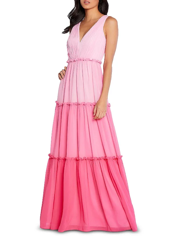 Bigger Savings, Better Shopping!Womens V-Neck Tiered Evening Dress