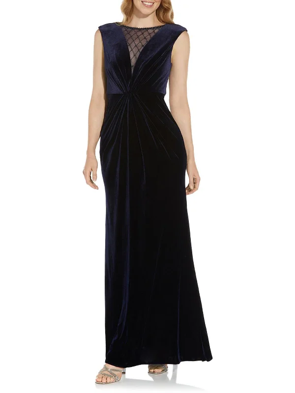 New Discounts Just Dropped!Womens Velvet Maxi Evening Dress