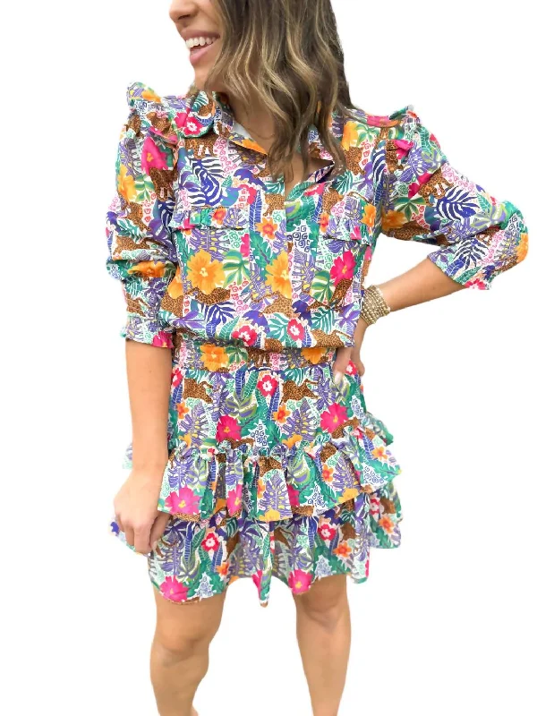 Sale Alert – Get Ready to Shop!Adalynn Mini Dress In Tropical Leopard