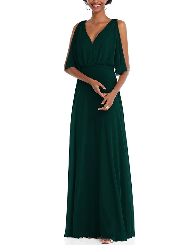 Best Offers of the Month!After Six V-Neck Split Sleeve Blouson Bodice Maxi Dress