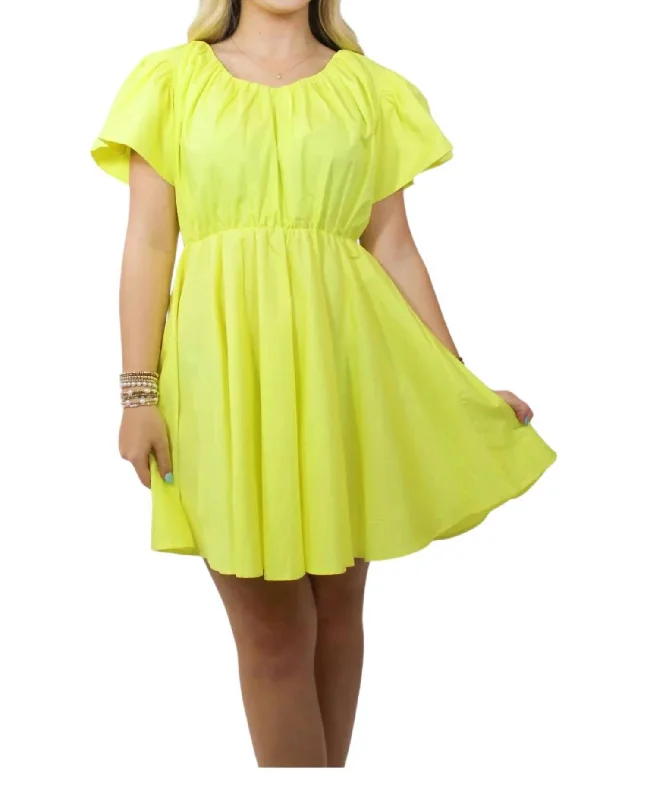 Hurry! While Supplies Last!Alexandria Mini Dress In Citron
