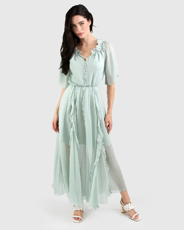 Time to Save Big!Amour Amour Ruffled Midi Dress