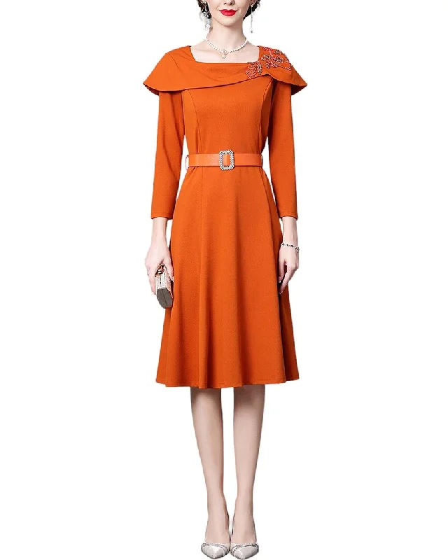 Shop the Hottest Deals!Anette 3/4-Sleeve Midi Dress