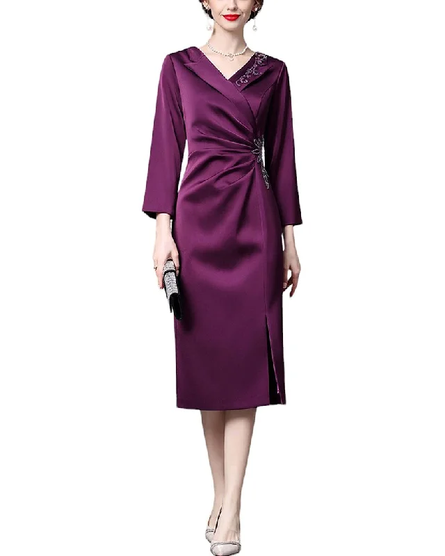 Savings You Can’t Ignore!Anette 3/4-Sleeve Midi Dress