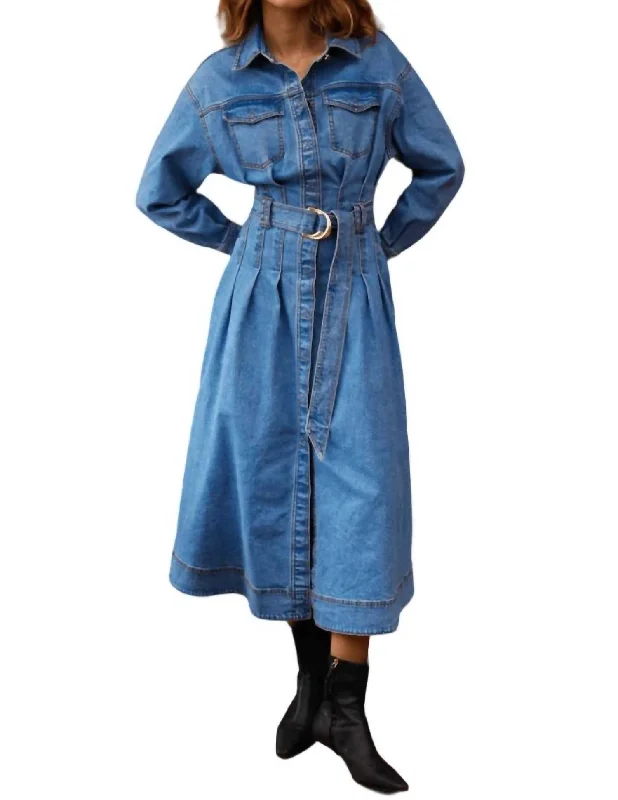 Don’t Wait – Shop Today!Aradia Denim Midi Dress In Classic Wash
