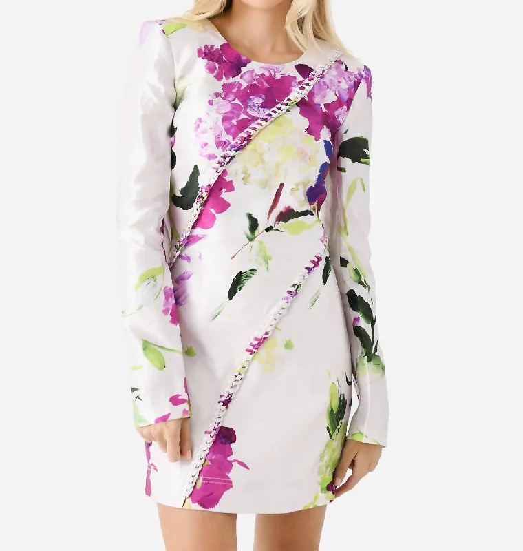 Save More When You Shop More!Arbour Whipstitch Mini Dress In Wild Hydrangea