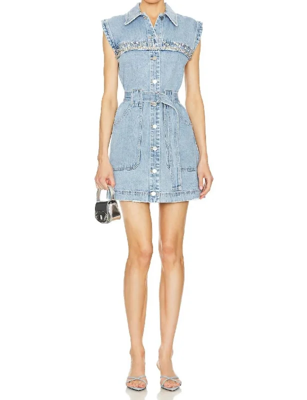 Shop Now and Save!Atrina Mini Dress In Mid Wash
