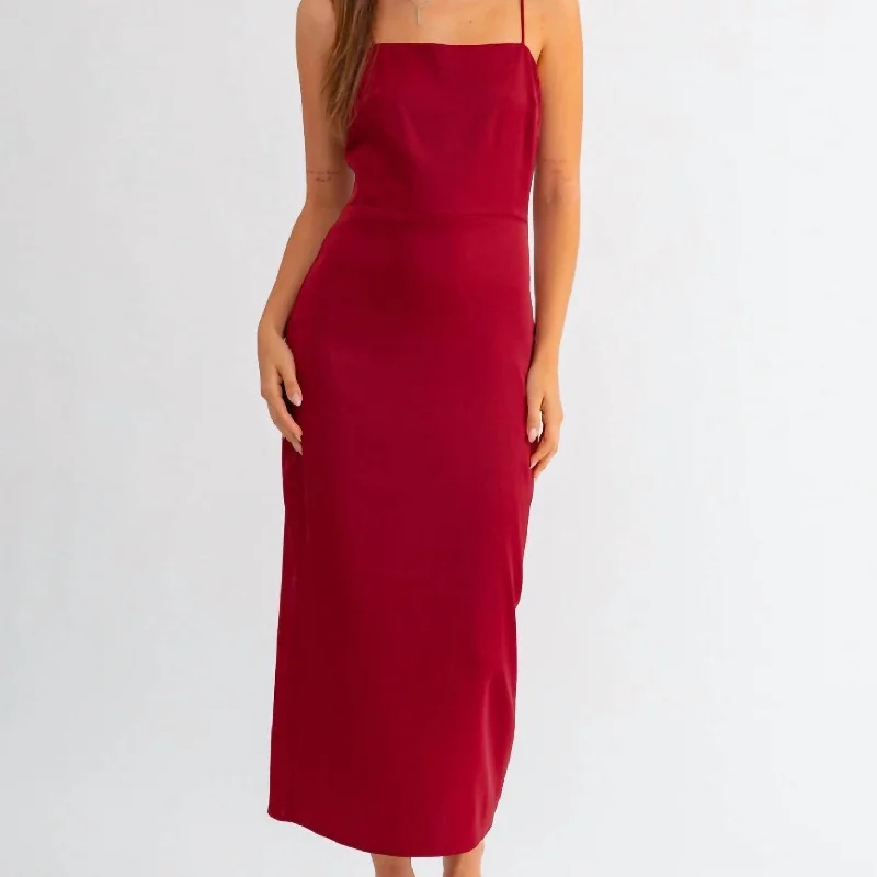 Get Ready to Save!Aurora Maxi Dress In Maroon