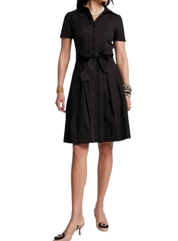 Score Big Savings Today!Bella Cotton Midi Dress In Black