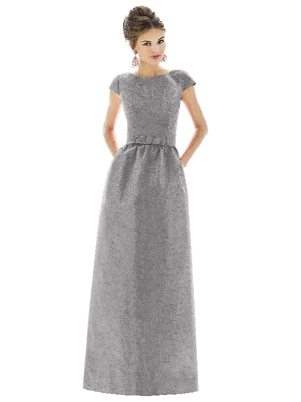Every Deal is a Steal!Cap Sleeve V-Back Maxi Dress with Pockets