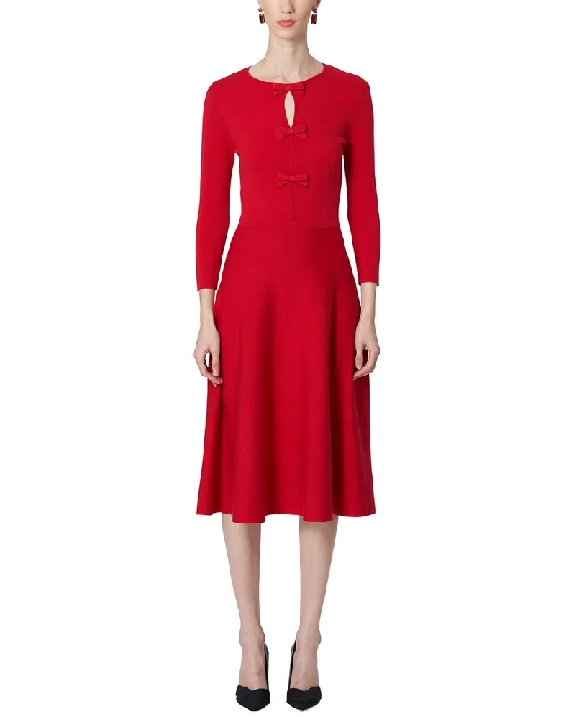 One Day Only – Huge Savings!Carolina Herrera Flare Wool-Blend Midi Dress