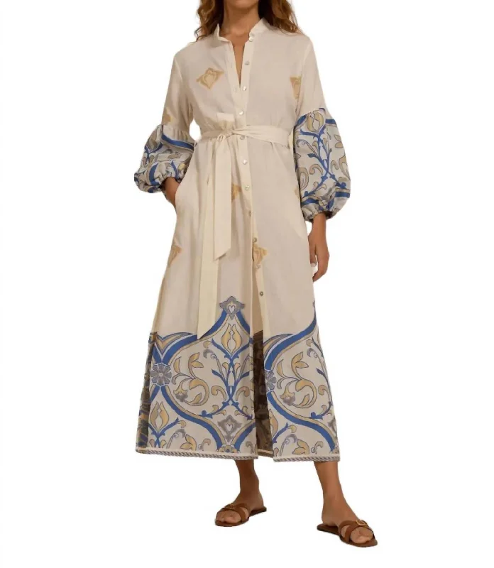 Shop Smart, Save Big!Celeste Maxi Dress In Gold/blue
