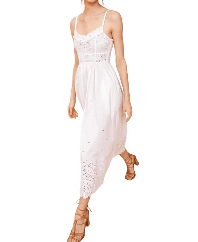 Limited Time Offer!Celestia Midi Dress In Cowrie
