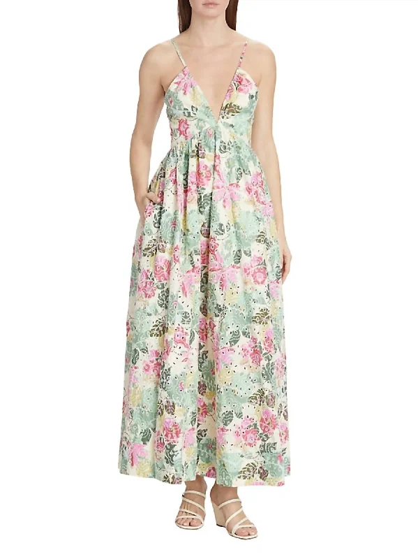 Snag the Best Prices Now!Cotton Eyelet Maxi Dress In Floral