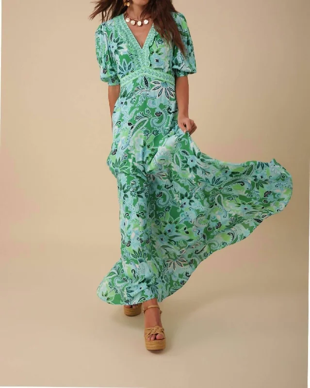 Save Up to 50% Off!Daisy Maxi Dress In Green