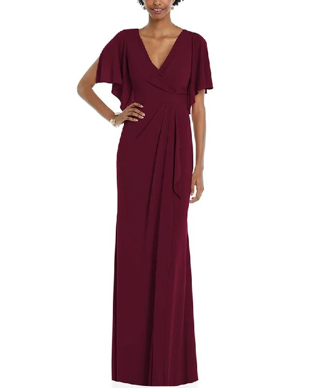 Flash Sale – Act Fast!Dessy Collection Faux Wrap Split Sleeve Maxi Dress