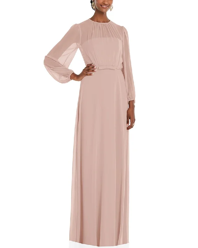 Hurry! While Supplies Last!Dessy Collection Strapless Chiffon Maxi Dress