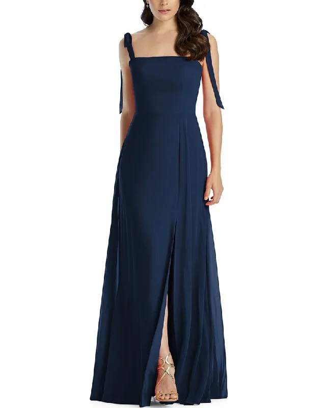 One Click Away from Big Savings!Dessy Collection Tie-Shoulder Chiffon Maxi Dress