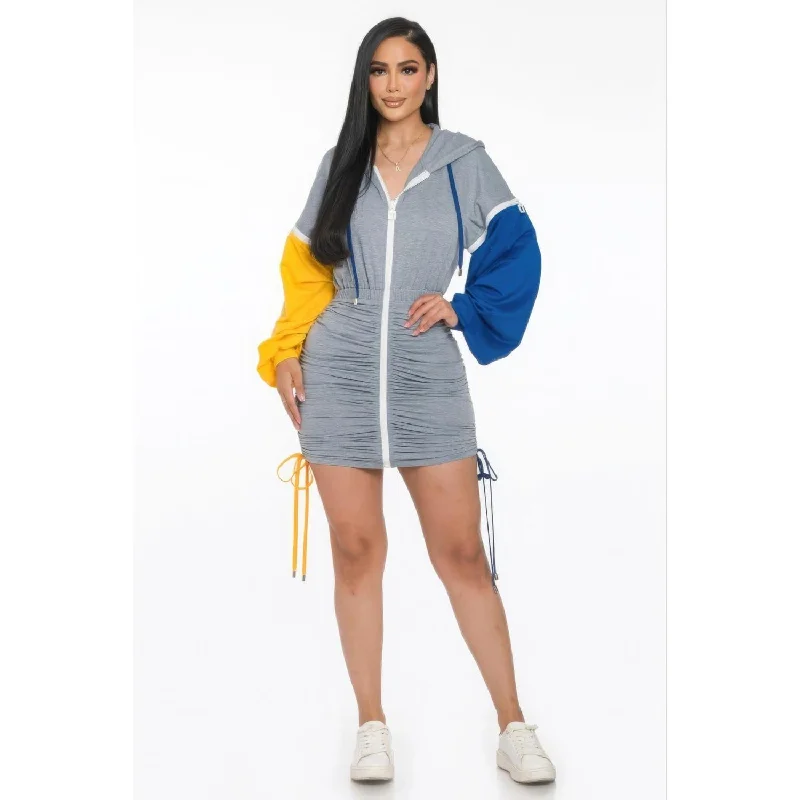 Huge Price Cuts Await!Detachable Zipper Mini Dress