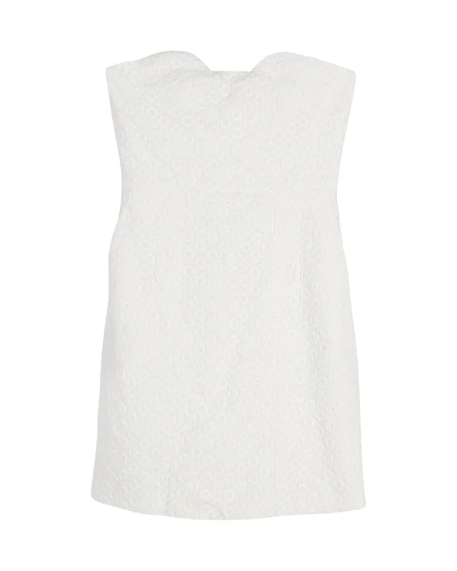 Get the Best for Less!Diane Von Furstenberg Strapless Mini Dress in White Cotton