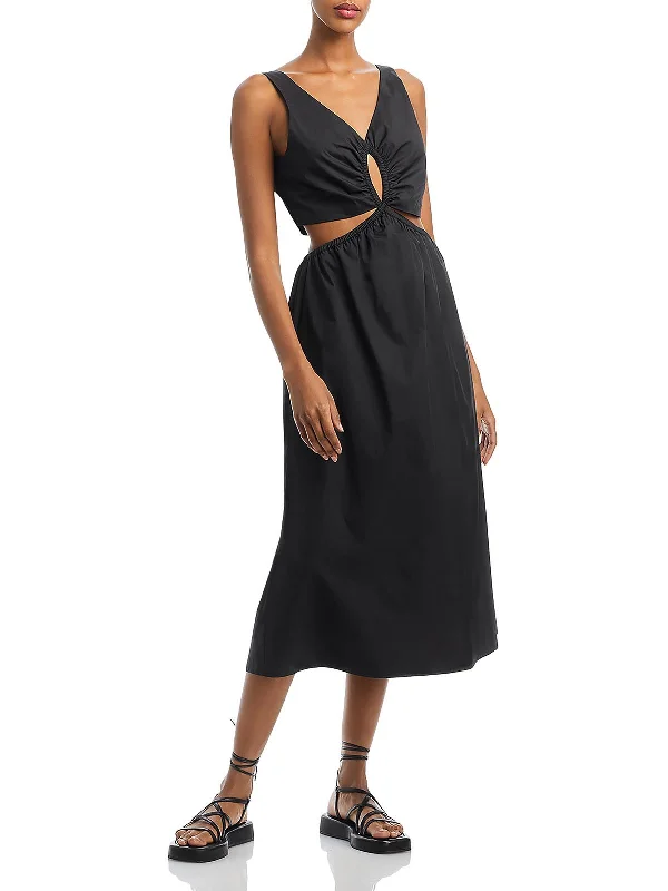 Every Deal is a Steal!Dione Womens Cut-Out Cotton Maxi Dress