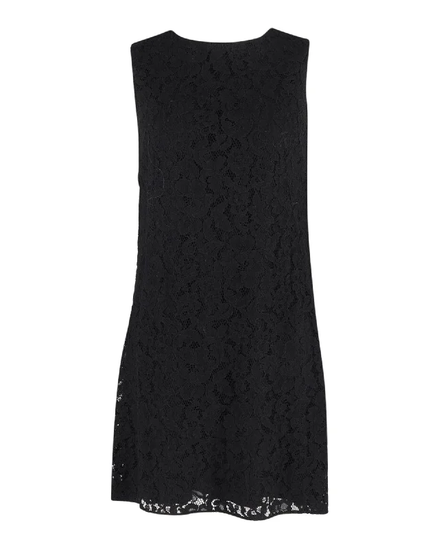 Find the Best Deals Here!Dolce & Gabbana Lace Sleeveless Mini Dress in Black Viscose Find the Best Deals Here!Dolce & Gabbana Lace Sleeveless Mini Dress in Black Viscose