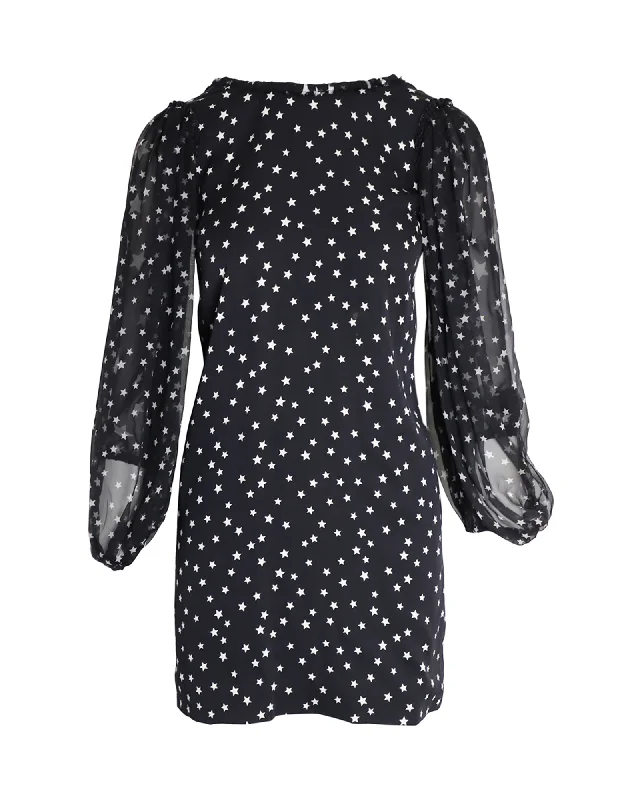 Shop More, Spend Less!Dolce & Gabbana Star-Print Mini Dress in Black Silk