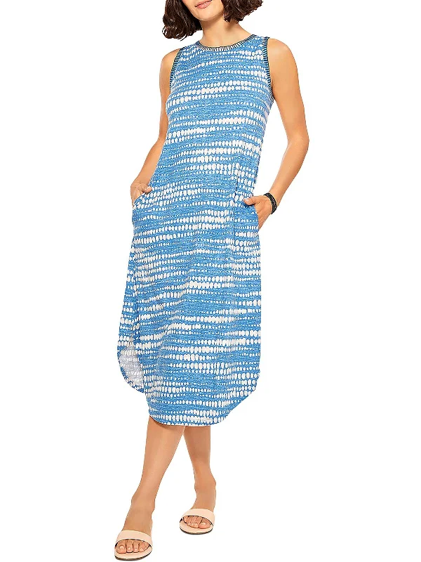 Get the Best for Less!Dotty Lines Womens Tank Whipstitch Midi Dress