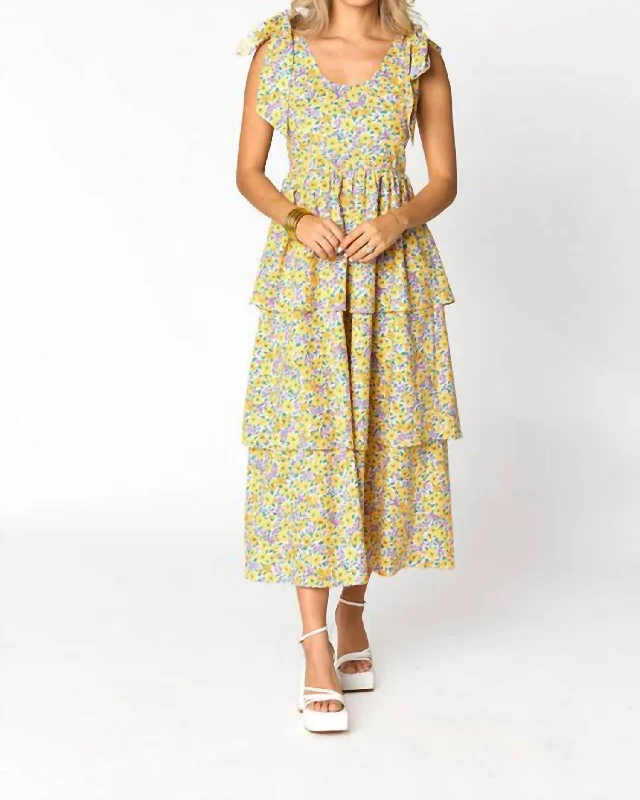 Your Chance to Save is Now!Drew Maxi Dress In Sunny Hunny
