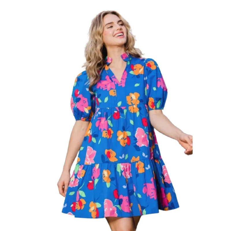 Find the Best Deals Here!Floral Printed Tiered Mini Dress
