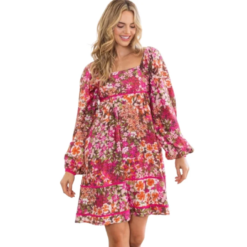 Your Favorite Sale is Back!Floral Square Neckline Mini Dress