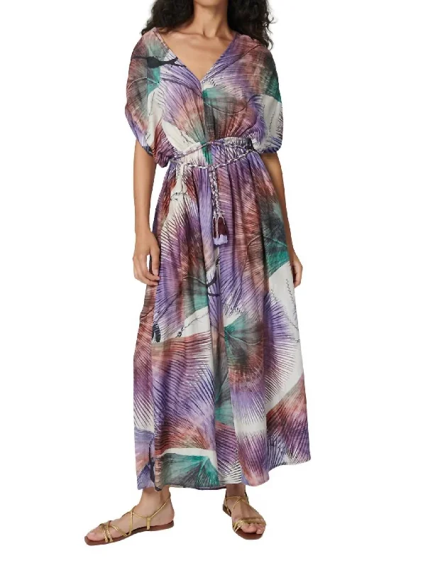 One Day Only – Huge Savings!Ginger Maxi Dress In Palm Dye Lilac