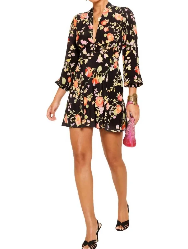 Biggest Sale of the Season!Hebe Mini Dress In Waterblossom Noir