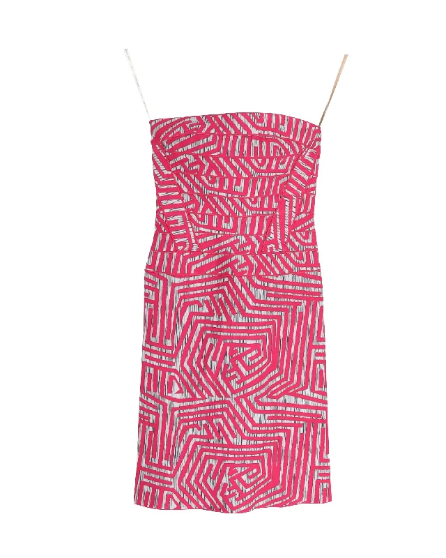 Exclusive Offers You’ll Love!Herve Leger Bandage Printed Mini Dress in Pink Rayon