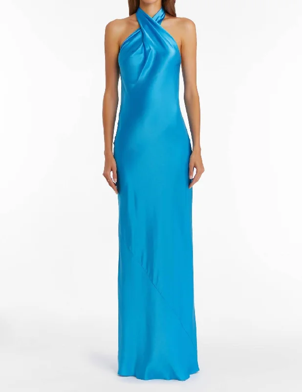 Act Fast – Limited Time Savings!Jade Silk Maxi Dress In Blue