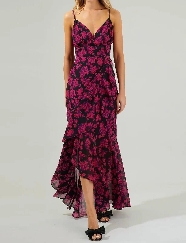 Special Offer – Act Fast!Jasmine Maxi Dress In Fuchsia