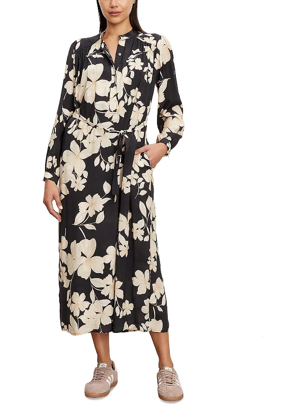 Buy One, Get One Free!Josepha Womens Floral Long Sleeve Midi Dress