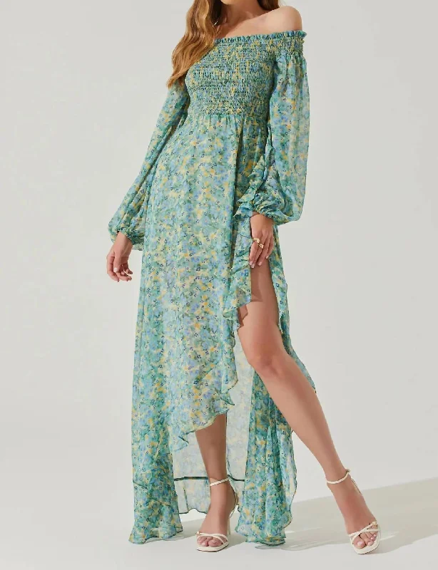Shop Now and Save!Katlynne Maxi Dress In Green Blue Yellow Multi