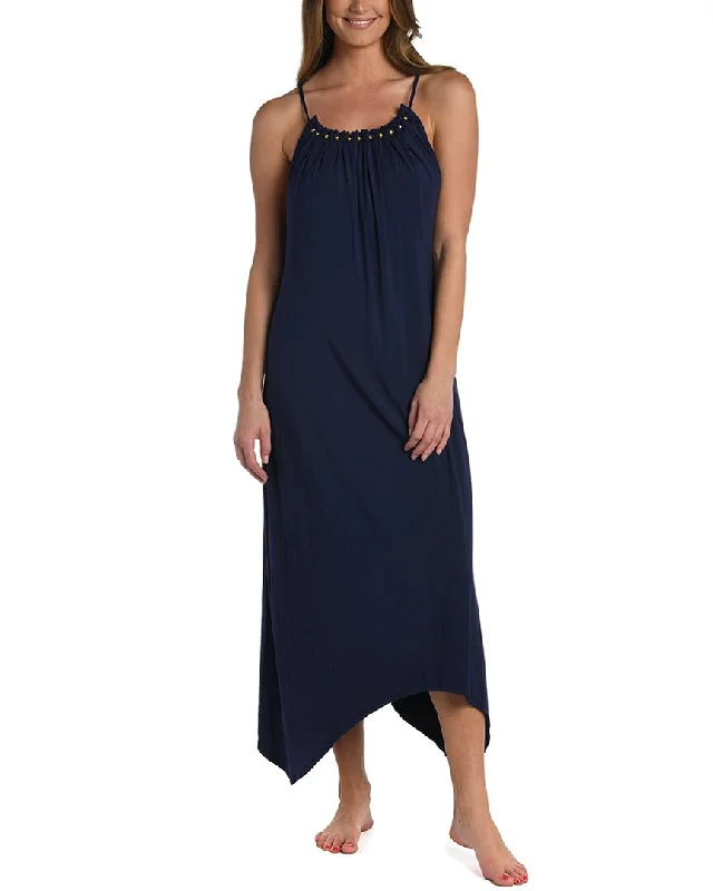 Don’t Wait – Shop Today!La Blanca Beaded Covers High Neck Beaded Maxi Dress